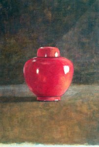 Red Jar、1996（紙にアクリル）
